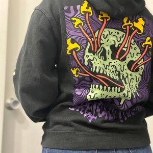 Nice and warm Zumiez hoodie with cool skull design